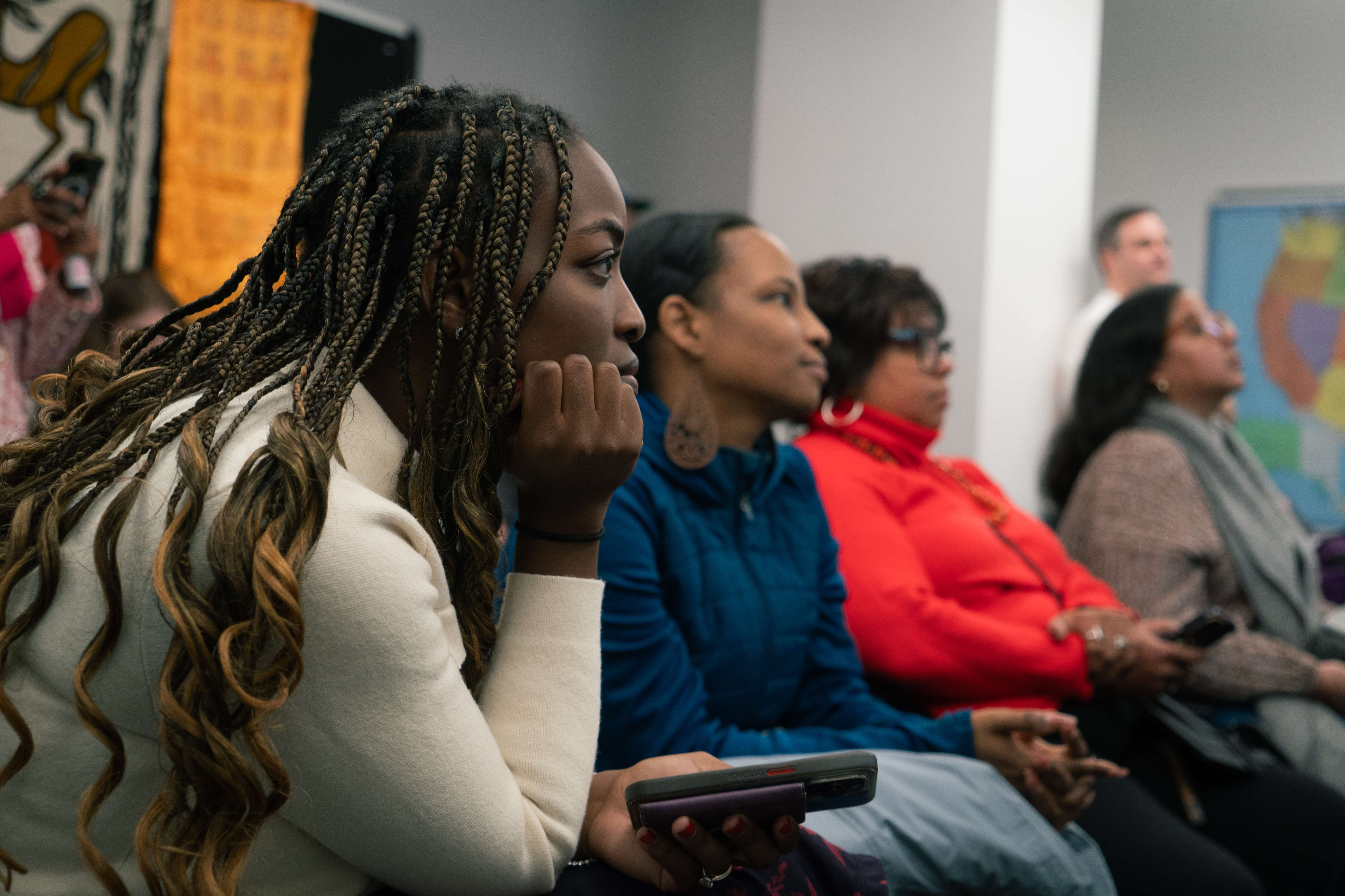3percentclub community — women engaged and listening at an event